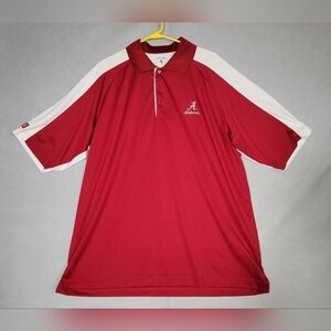 Antigua Mens Alabama Crimson Tide Polo Short Sleeve Size Large